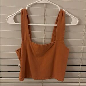 Women's Orange Sleeveless Top